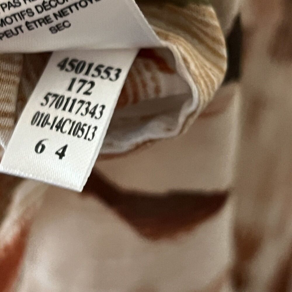 Chico's 0 Joceline Top Long Sleeve Shirt Button Sequin Collar Zebra Animal Chic - Picture 11 of 12